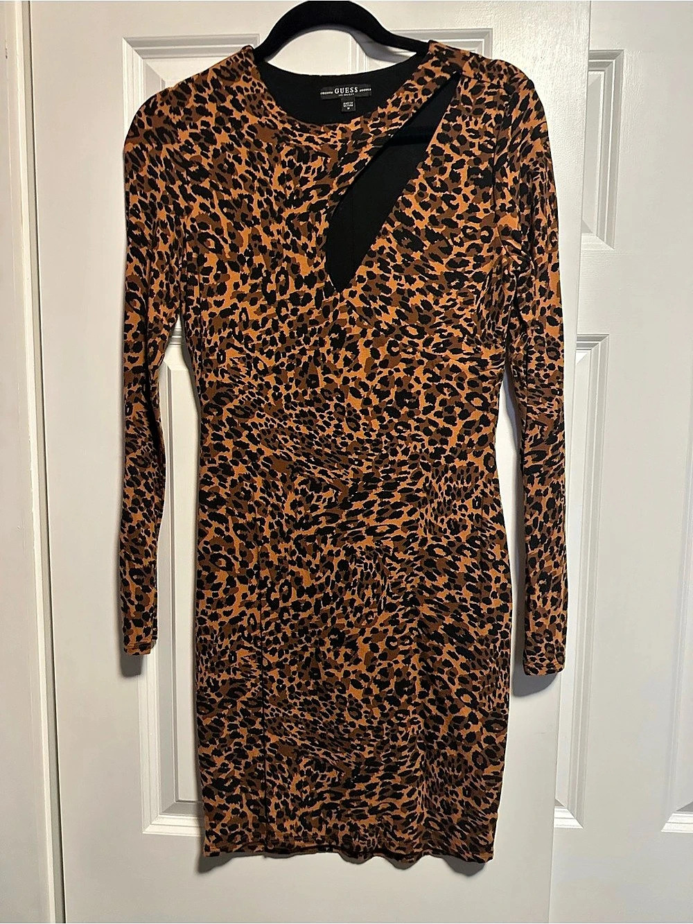 GUESS Leopard Print Mini Dress Size Medium Like New
